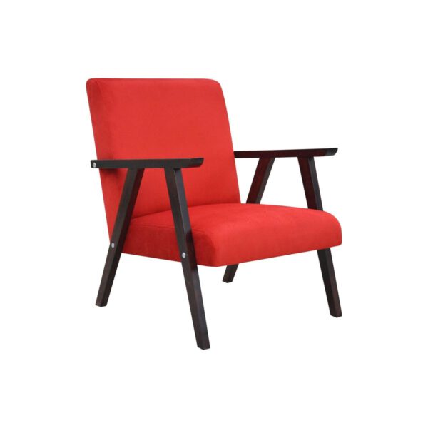 Fotel czerwony nowoczesny do salonu PRL