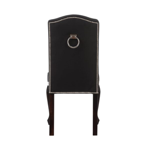 Krzesło czarne do salonu na drewnianych nogach Ludwik
