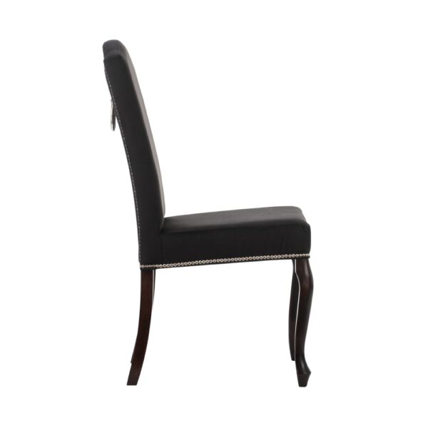 Krzesło czarne welurowe do salonu na drewnianych nogach Ludwik