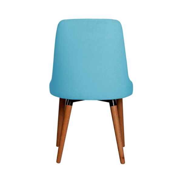 Krzesło niebieskie do salonu na drewnianych nogach Lorenzo