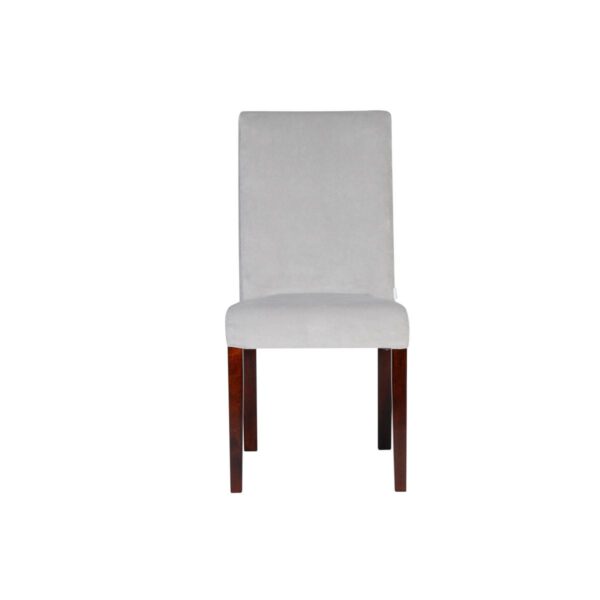 Krzesło szare welurowe tapicerowane do jadalni Sztaplowane