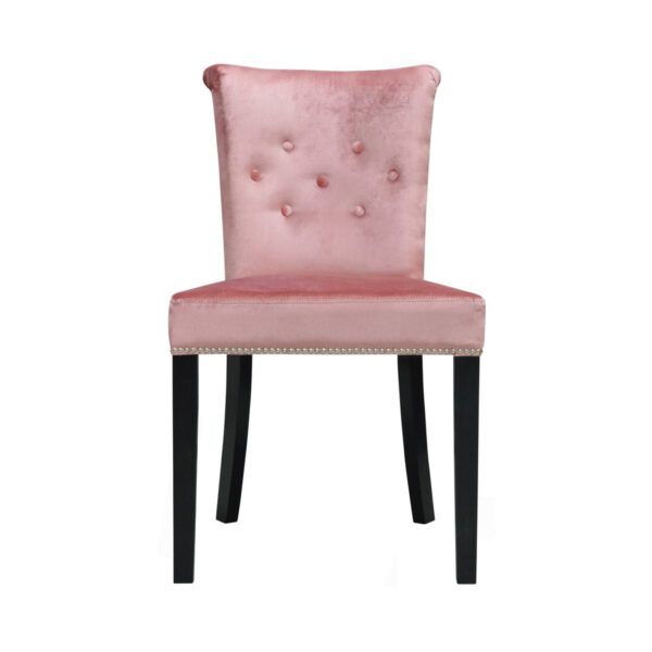 Różowe krzesło tapicerowane do jadalni Largo