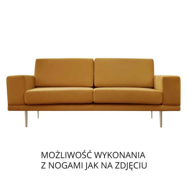 Sofa Modesto, kronos 1, nogi metalowe złote