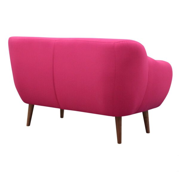Sofa różowa nowoczesna na drewnianych nogach Titino II