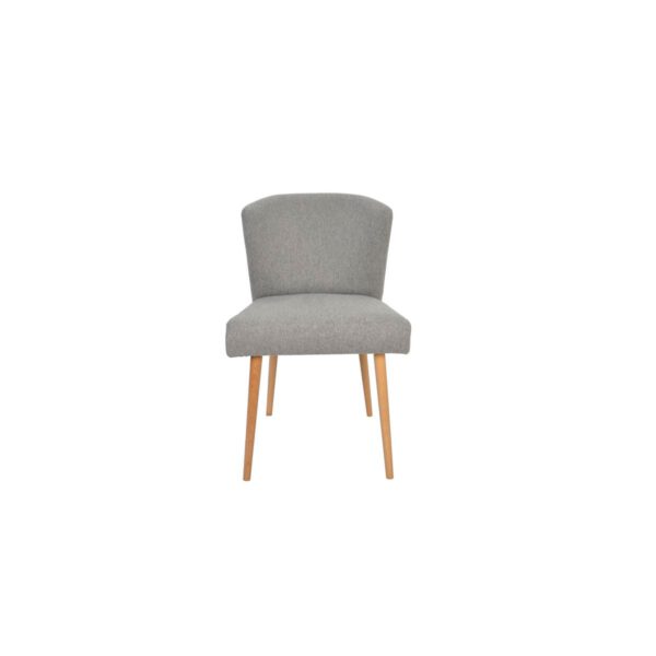 Szare krzesło tapicerowane do jadalni Lux