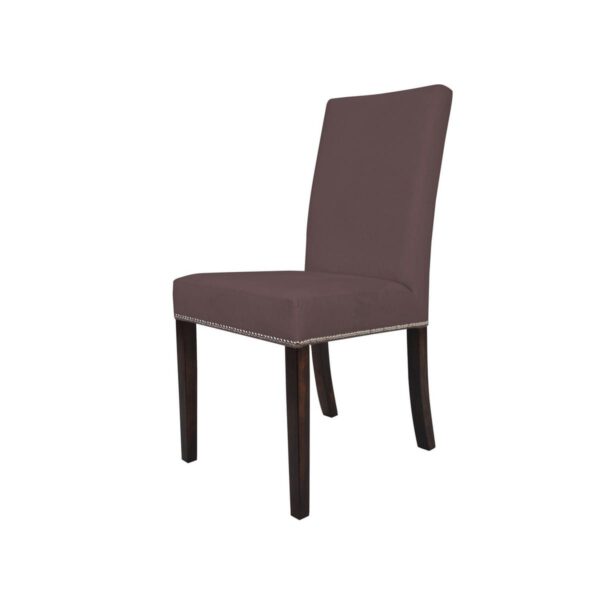 krzesło kuchenne eleganckie wąskie brązowe pinezki