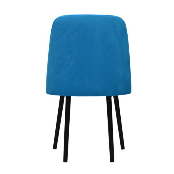 Niebieskie krzesło na drewnianych nogach Jennifer