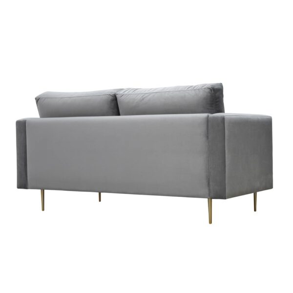 Sofa szara nowoczesna do salonu na złotych nogach Cabo