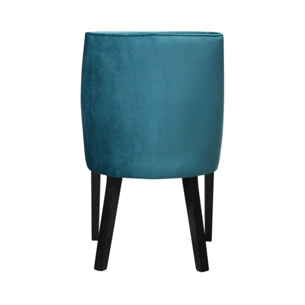 Venmia blue velvet chair on wooden legs