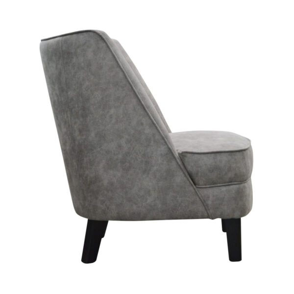 Gray velvet armchair for living room Alara