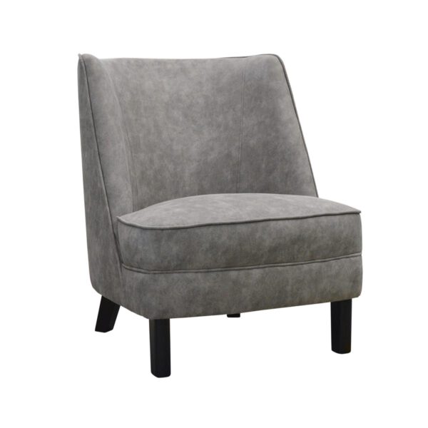 Modern gray velor armchair Alara