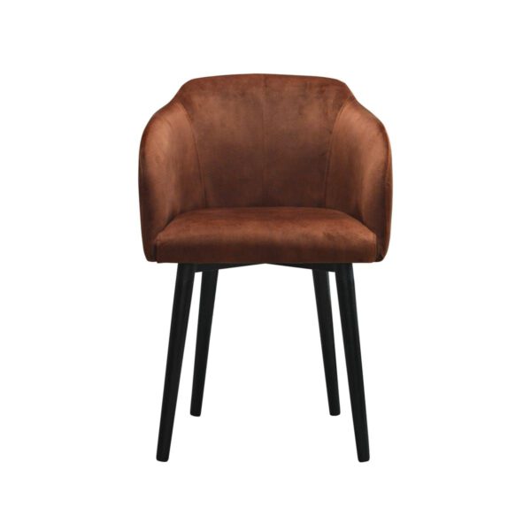 Fotel brązowy welurowy nowoczesny do salonu Clio
