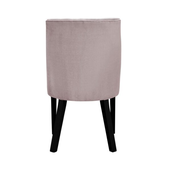 Venmia Chesterfield dark pink velor chairs on wooden legs