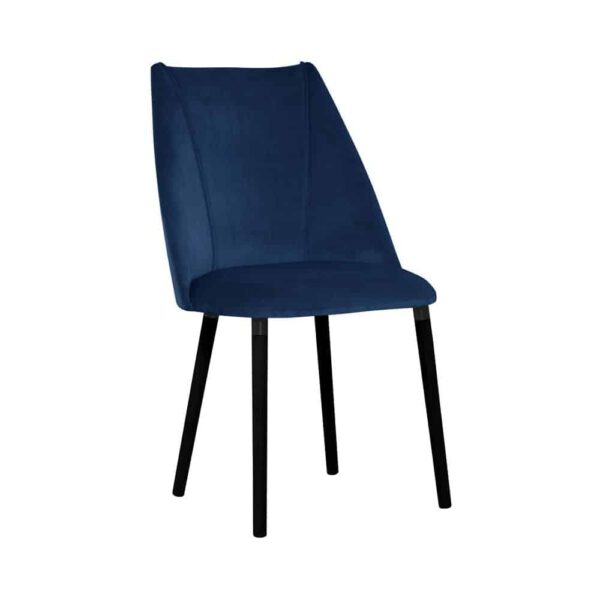 Inga chair, blue colour, black legs