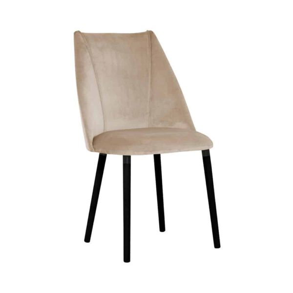 Inga chair, cream colour, black legs