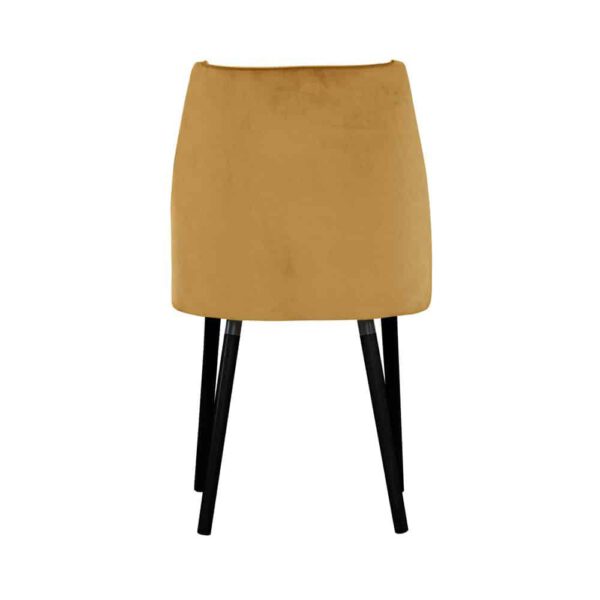 Inga chair yellow colour, black legs