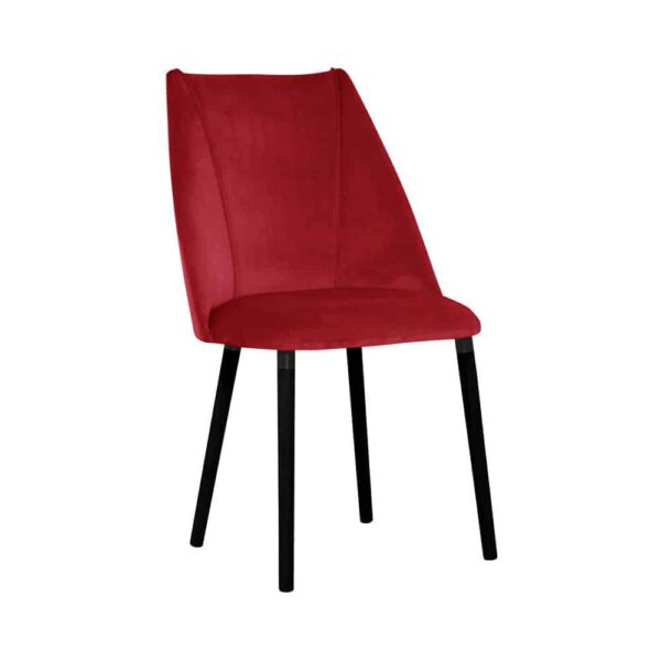 Inga chair, red colour, black legs