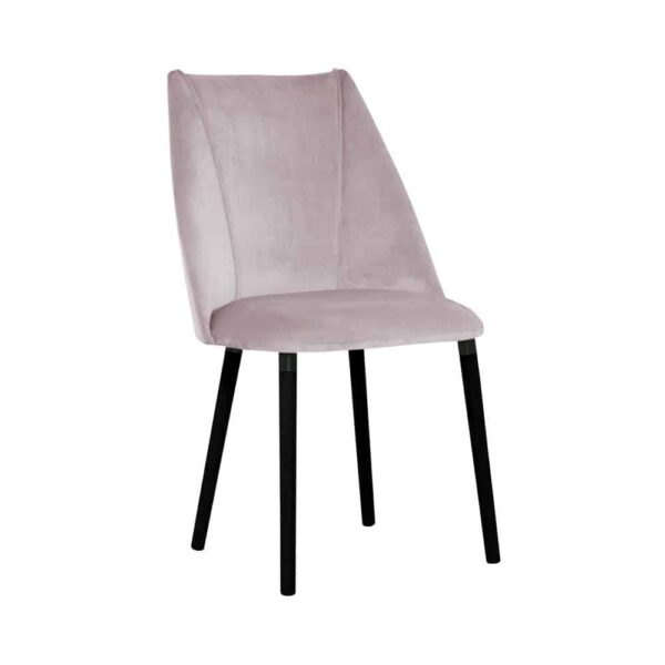 Inga chair pink colour, black legs