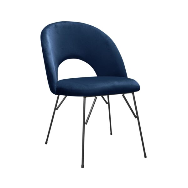 Navy-dining-chair-on-black-legs-Abisso-Spider