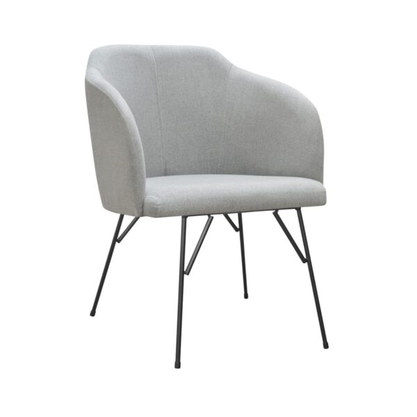 Modern gray armchair for the living room on metal legs Clio Spider