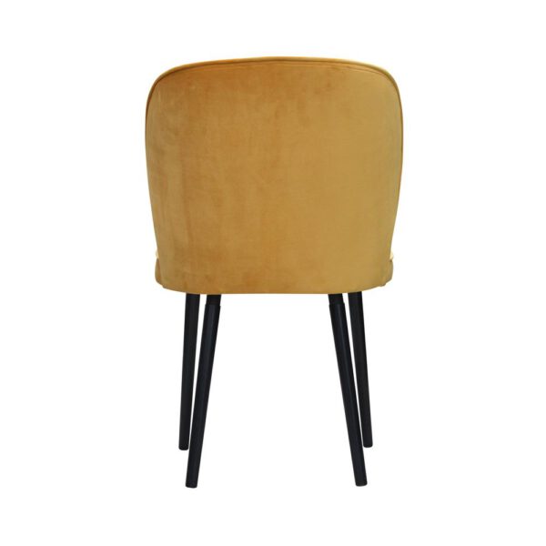 Krzesło żółte do salonu na drewnianych nogach Neve