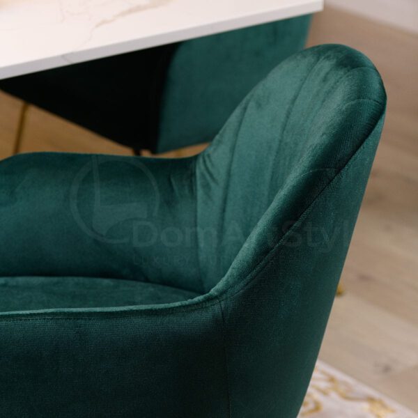 Zielony fotel welurowy Ilario Ideal Gold