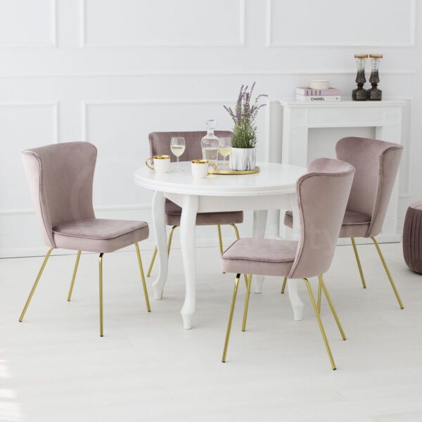 Modern pink chair for dinning room Monti Ideal Gold
