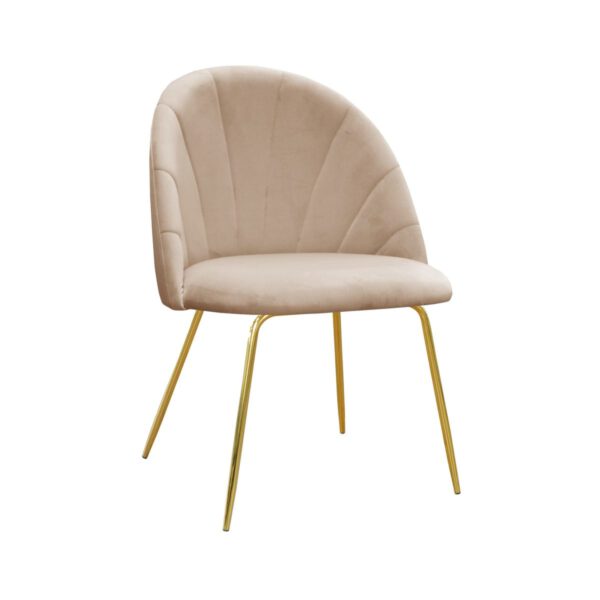 Ariana ideal gold beige kitchen chair with golden legs