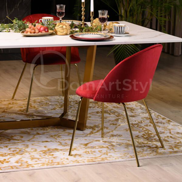 Stylowe krzesła tapicerowane do restauracji Ariana Ideal Gold
