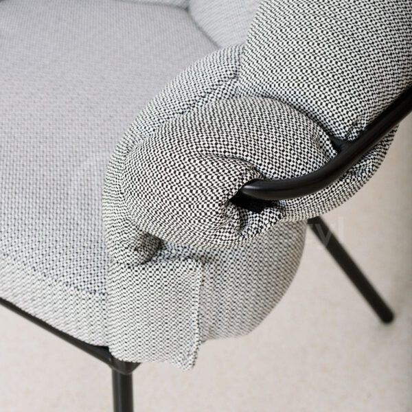 Cherry Black gray upholstered armchair
