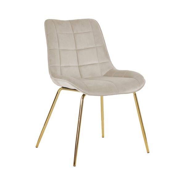 krzesła tapicerowane nowoczesne ze złotymi nogami volta ideal gold