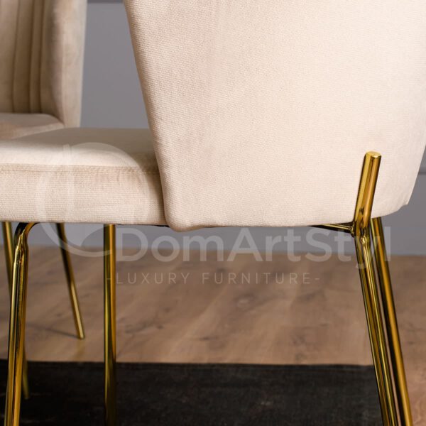 Krzesło welurowe ze złotymi nogami do jadalni Palermo Original Gold