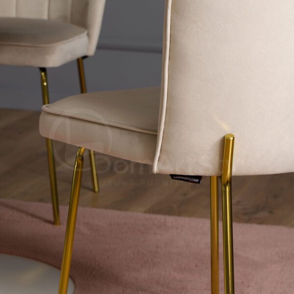 Velor chair with gold legs Matylda Original Gold