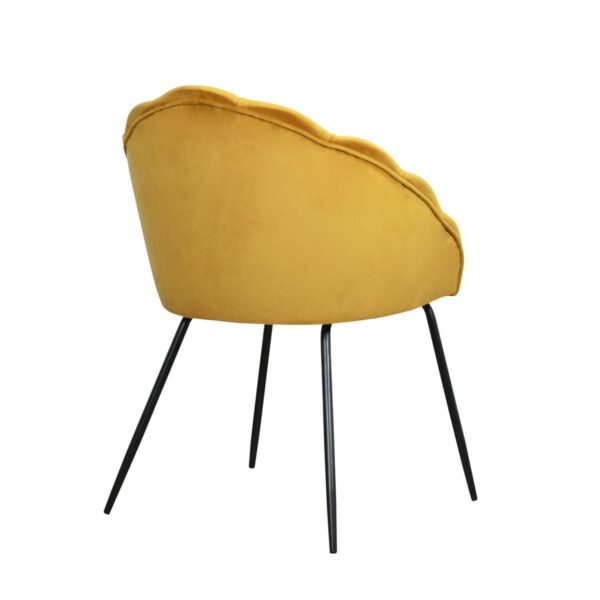 Fotel żółty welurowy nowoczesny do salonu Tulip ideal Black