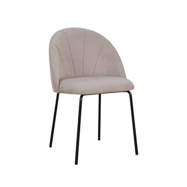 Gray upholstered chair Ariana Original Black