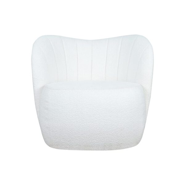 Modern white armchair for the Nicole living room