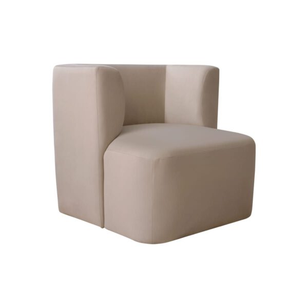 Modern beige armchair for the Rollins living room
