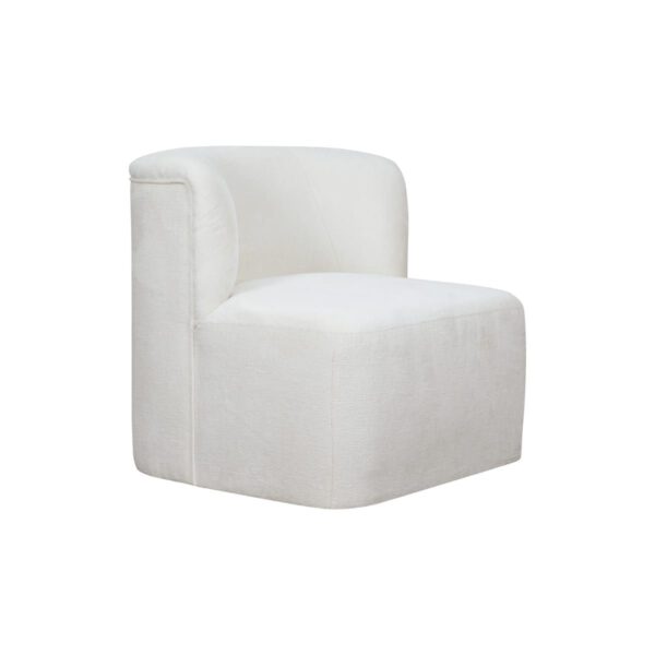 Fotel biały nowoczesny do salonu Justin