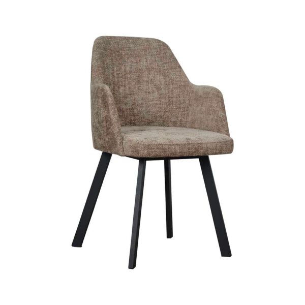 Caprice Spark brown armchair with black legs