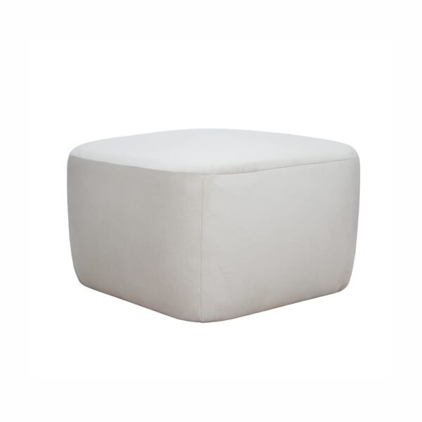 Modern beige pouffe for the Rollins hall