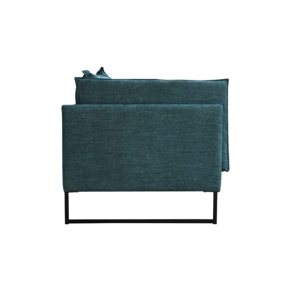 Diana II modern turquoise sofa on metal legs