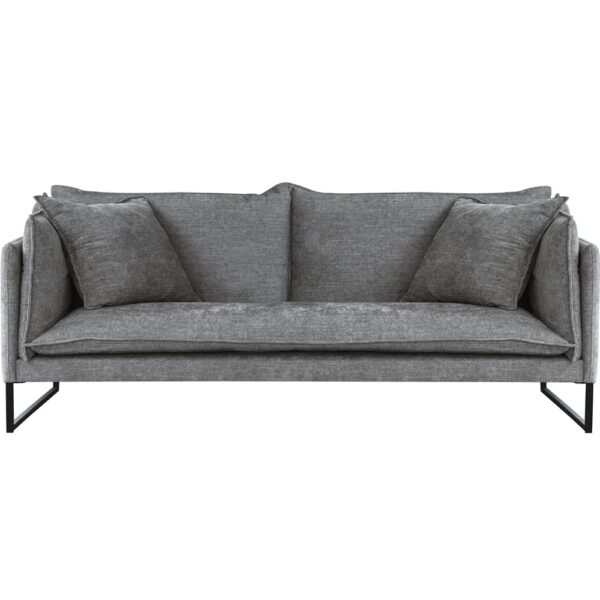 Modern gray sofa on metal legs Diana III