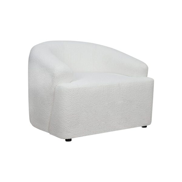 Fotel biały nowoczesny tapicerowany do salonu Torini