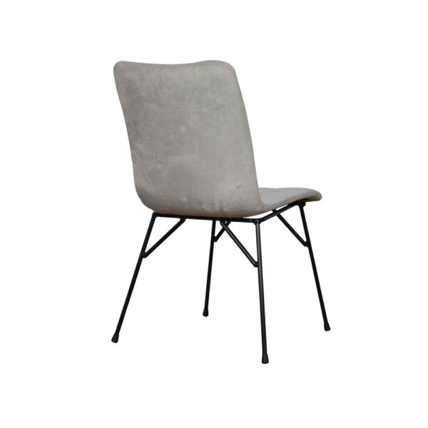 Krzesło szare tapicerowane do salonu na metalowych nogach Fox Spider