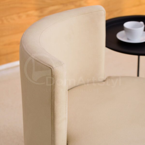 beige upholstered armchair for living room Hans