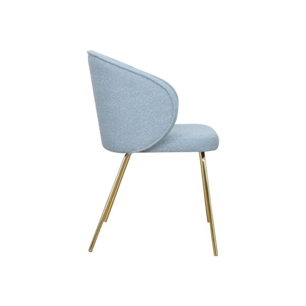 Altura ideal gold upholstered boucle chair with gold metal legs