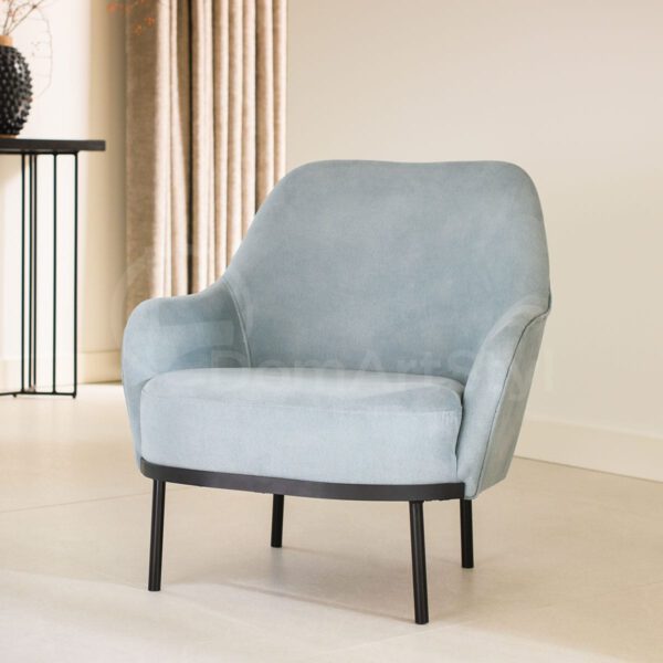 Grey armchair velvet for living room Orlean