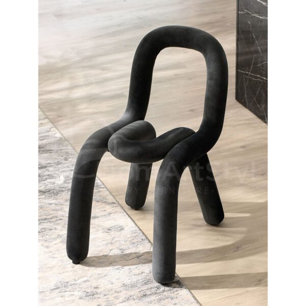 Czarne krzesło ozdobne Luxa