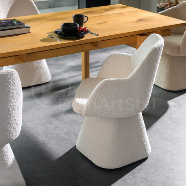 Modern lambskin table chair by Caprice Mils