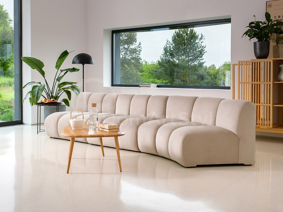 Beige modular sofa for living room Grand